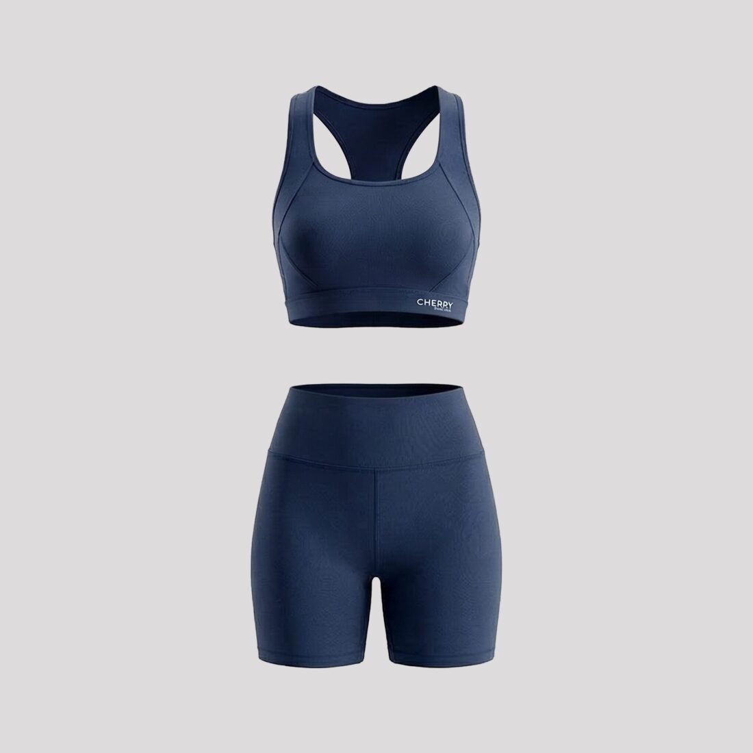 Cherry Blue Matching Shorts Set