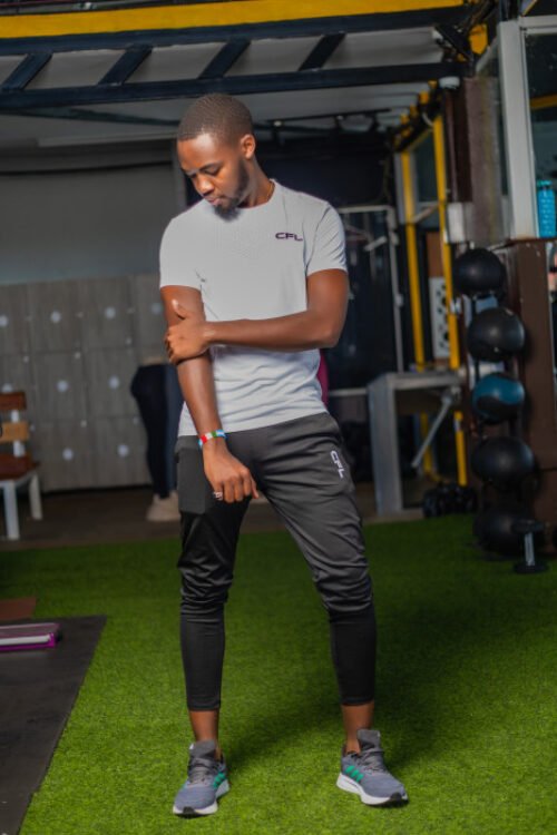 Black Male Pants + White T-shirt