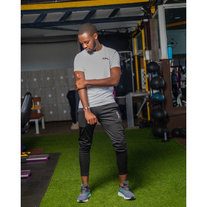 Black Male Pants + White T-shirt